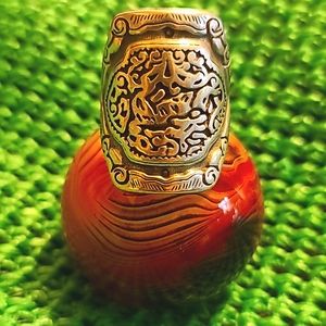 Silver Chinese Ring 10 3/4 Size